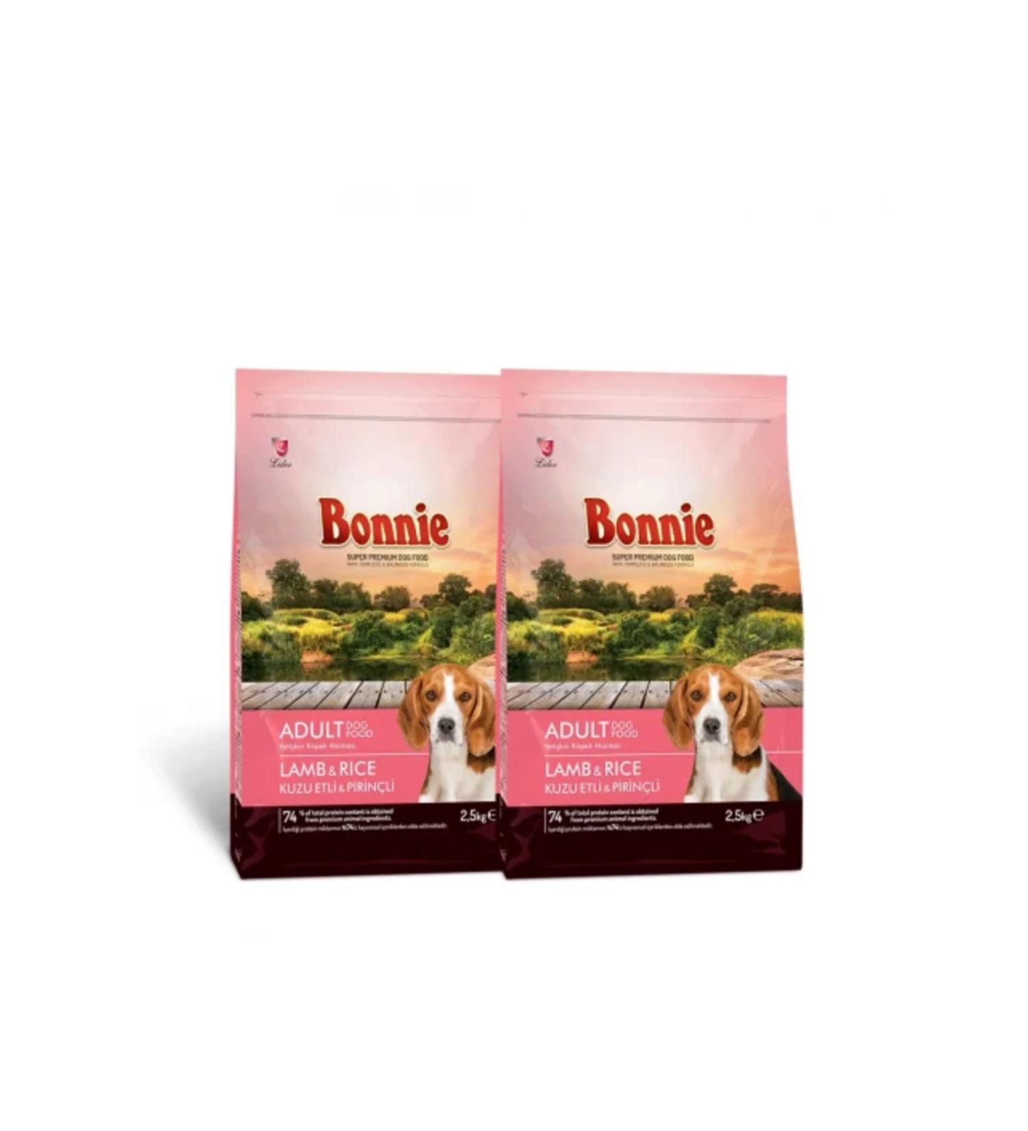 Bonnie Lamb and Rice Adult Dog Food 2.5 Kg X 2 Pieces