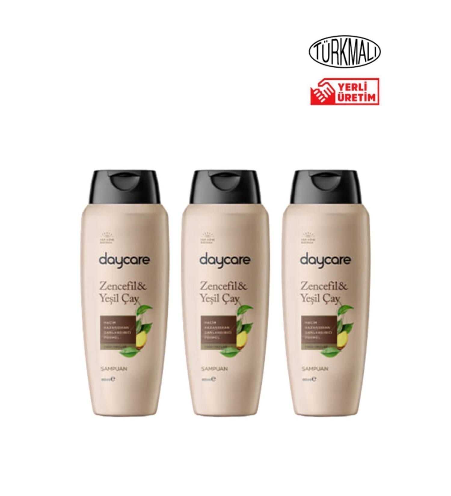 Daycare Green Tea And Ginger Shampoo 600 ml X 3 Pieces