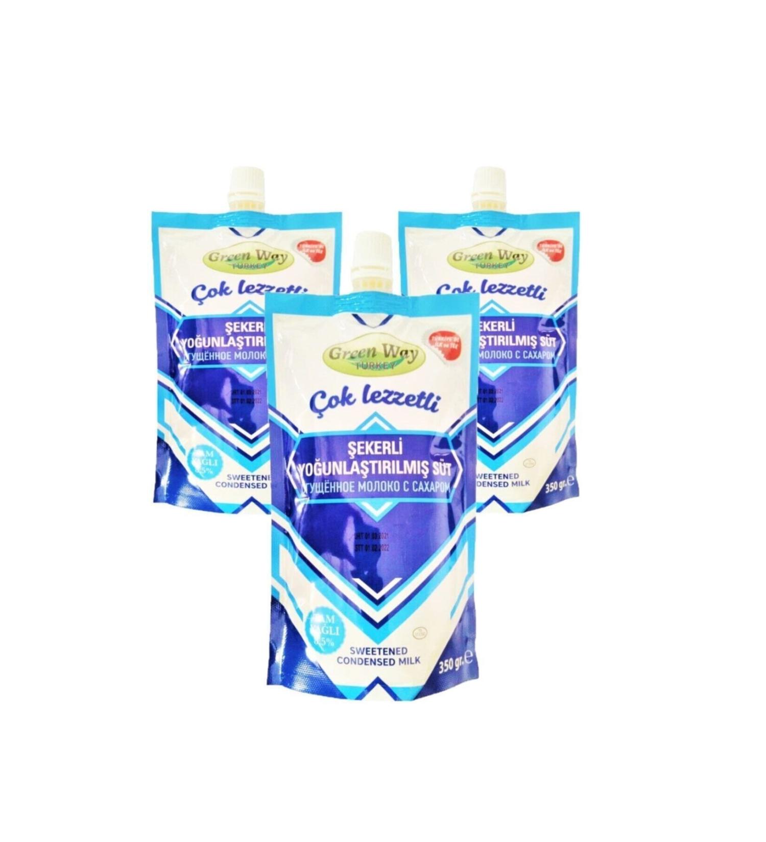 green way Moloko Sgu yonnoye S Saharom Condensed Milk Jam 350 gr Bag 3 Pcs Economic Package