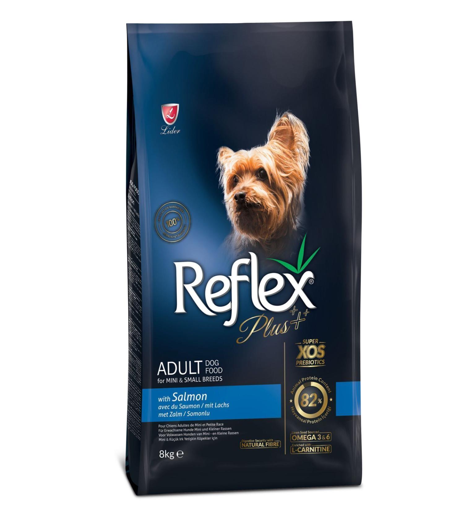 Reflex Plus Salmon Mini and Small Breed Adult Dog Food 8 Kg