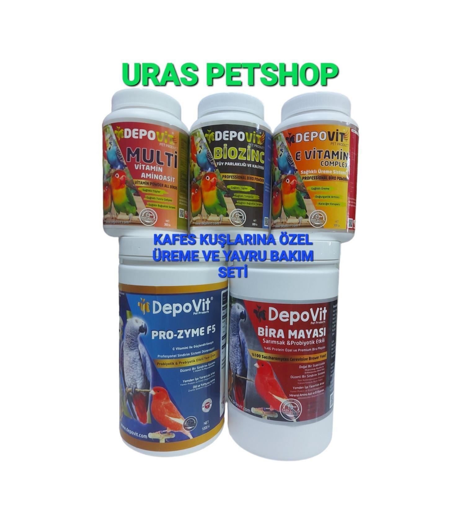 DEPOVIT Depovit 5-piece set special breeding set for cage birds biozing vitamin E multi vitamin probiotic yeast