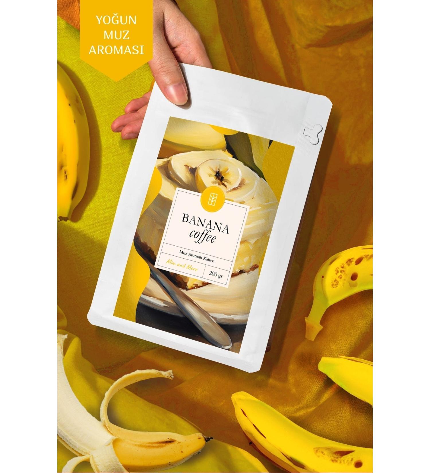 Mim and More Banana Coffee - Banana Flavored Coffee Beans 200 Gr - Buy Online on GoSupps.com