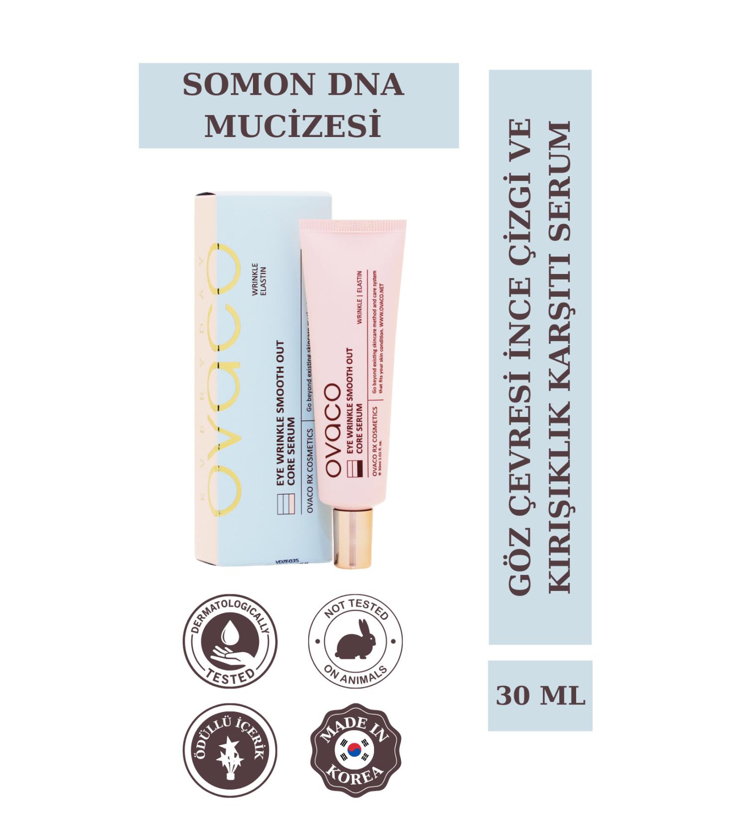 Ovaco Eye Contour Serum | Cream | 30ml | Salmon DNA | Collagen | Pomegranate | Adenosine - Buy Online on GoSupps.com