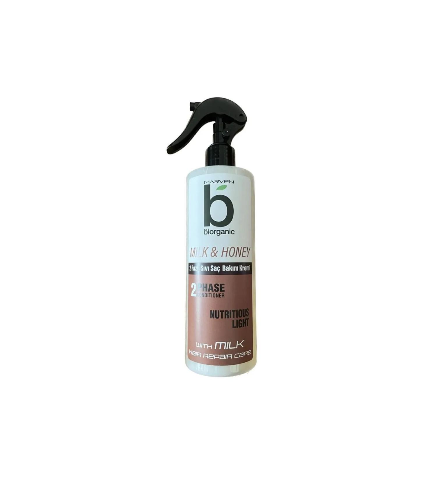 Biorganic B ORGANIC Milk & Honey 2 Phase Liquid Hair Care-Non-Rinse Nourishing Care Milk - 400 ml-CYT9744646.