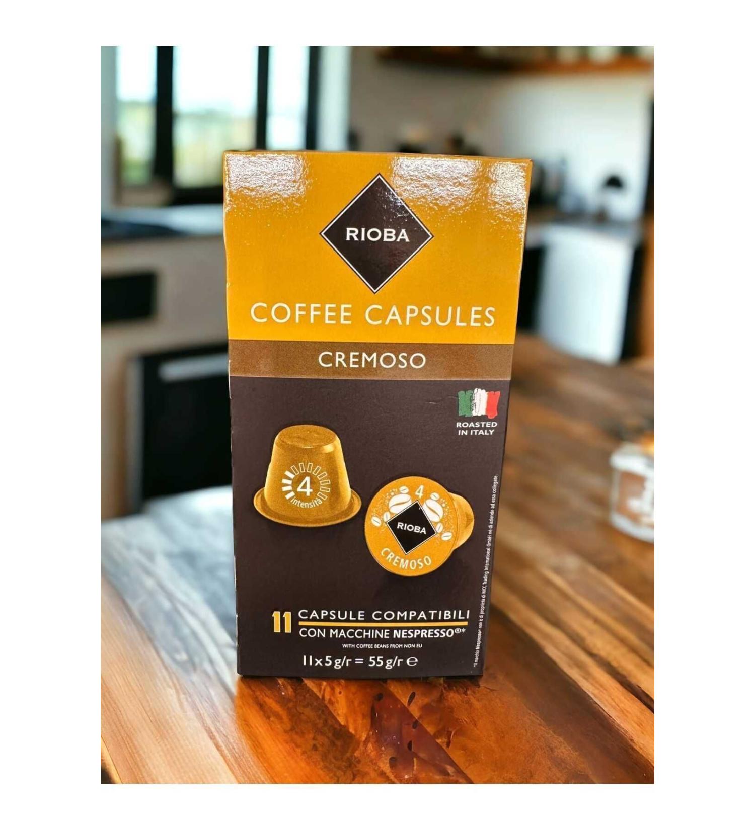 Rioba COFFEE CAPSULES CREMOSO CAPSULE COFFEE 11 PIECES 55GR - Buy Online on GoSupps.com