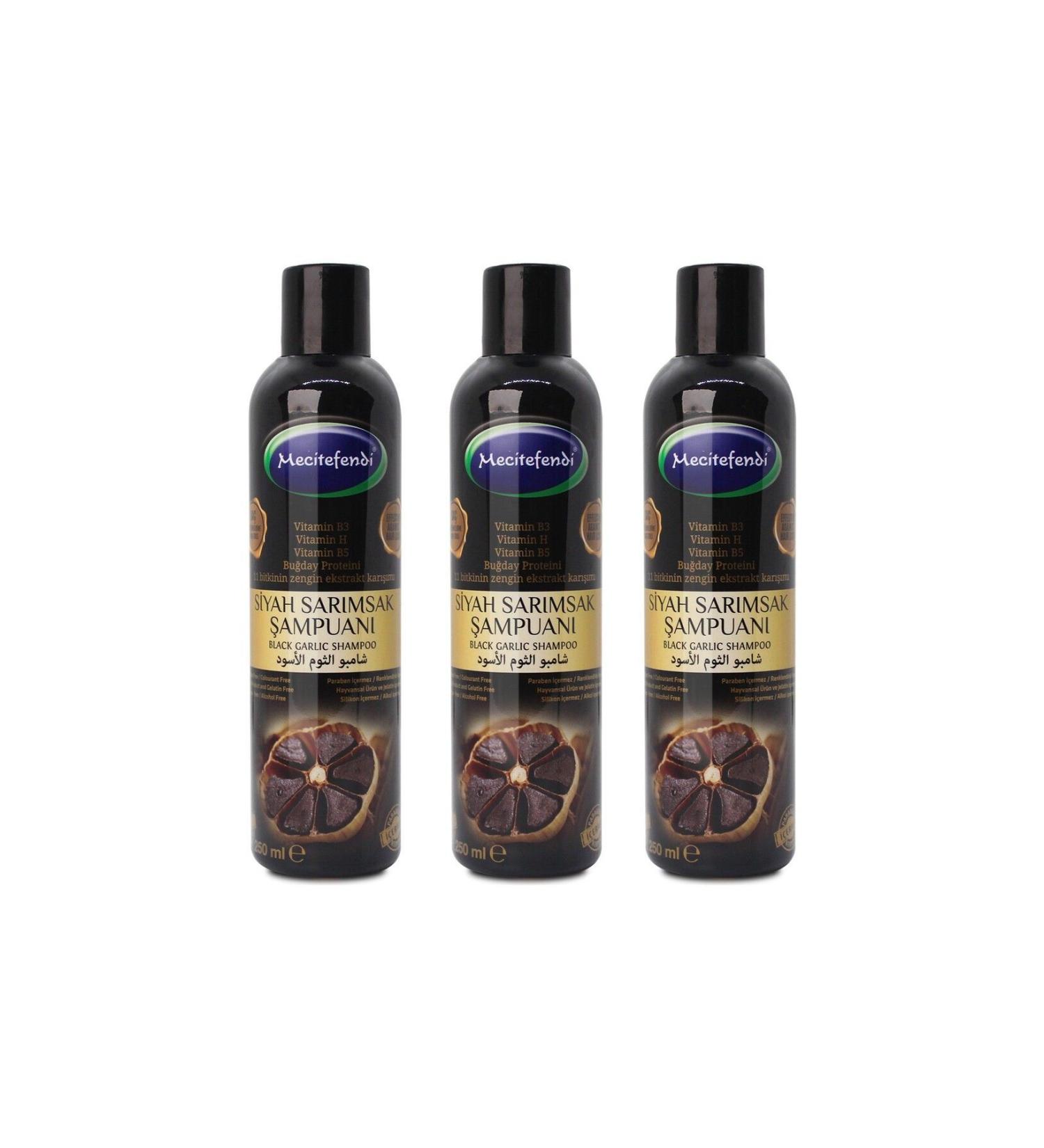 Mecidefendi Mecitefendi Black Garlic Shampoo 250 Ml 3 Pieces