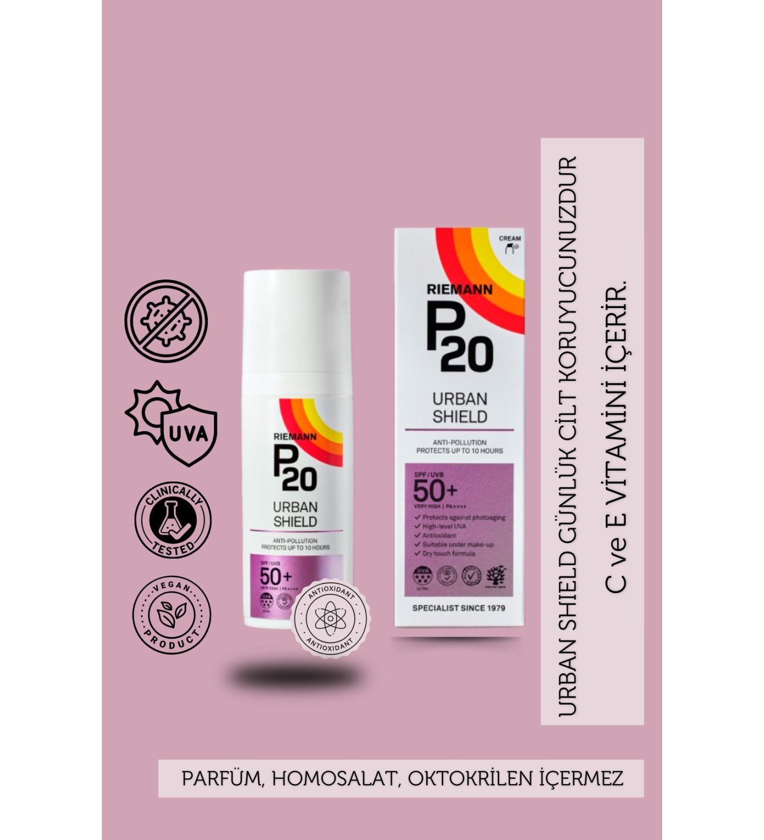 Riemann P20 Urban Shield Spf50 Face 50g Protective Sun Cream