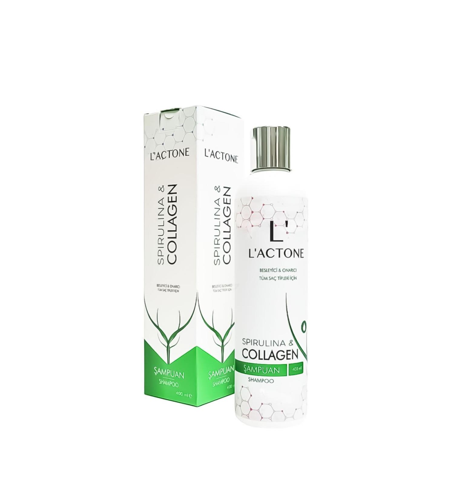 L'ACTONE Spirulina & Collagen Shampoo 400 ml / Shampoo - Buy Online on GoSupps.com
