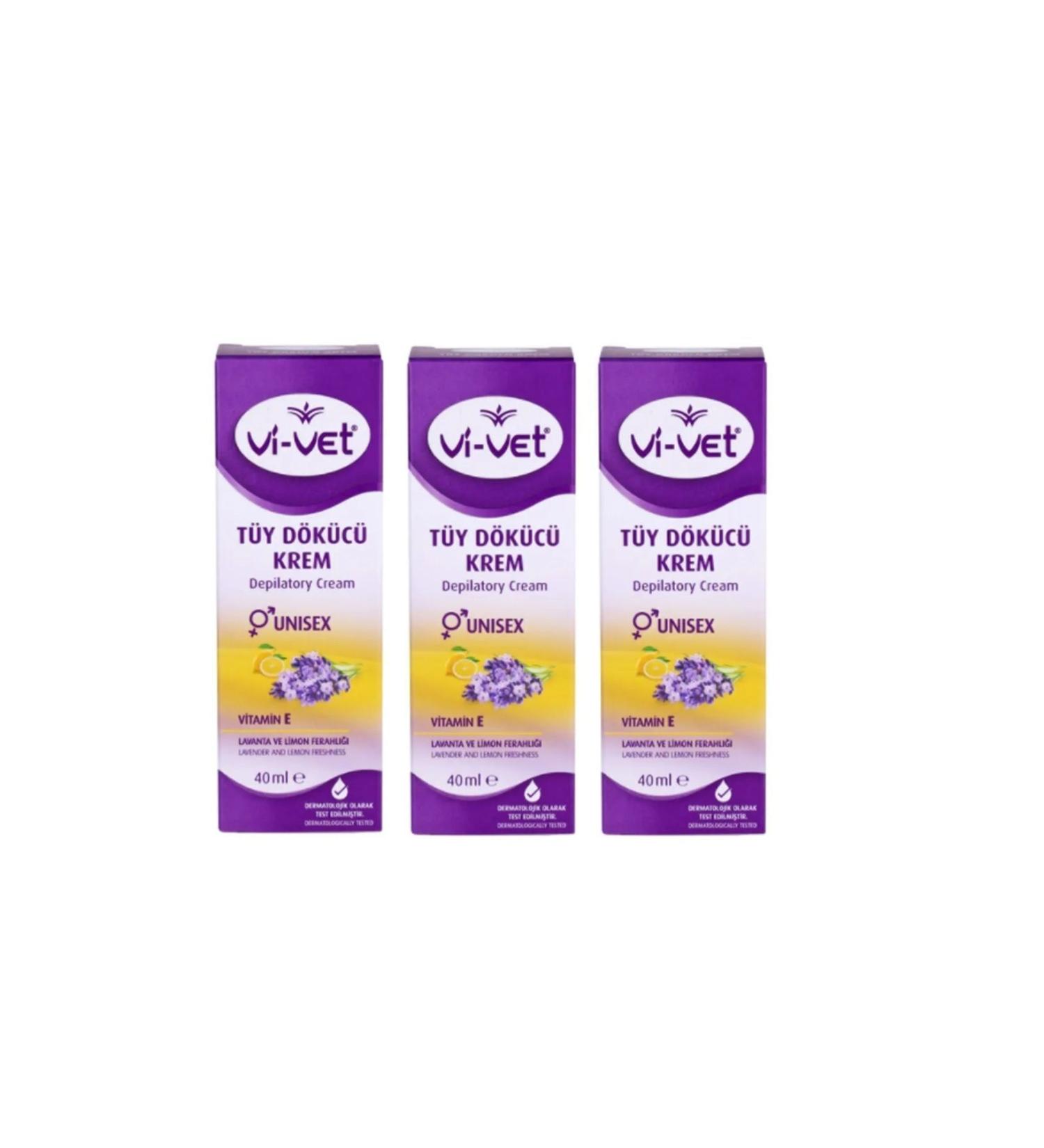 Vi vet Hair Removal Cream Unisex 40 ml x 3 Pieces