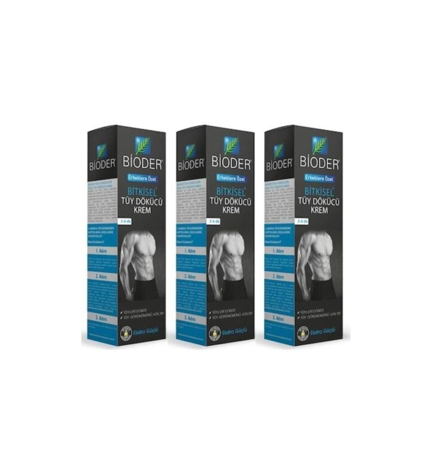 Bioder Herbal Hair Removal Cream For Men 100 Ml X 3 Pieces - Buy Online on GoSupps.com