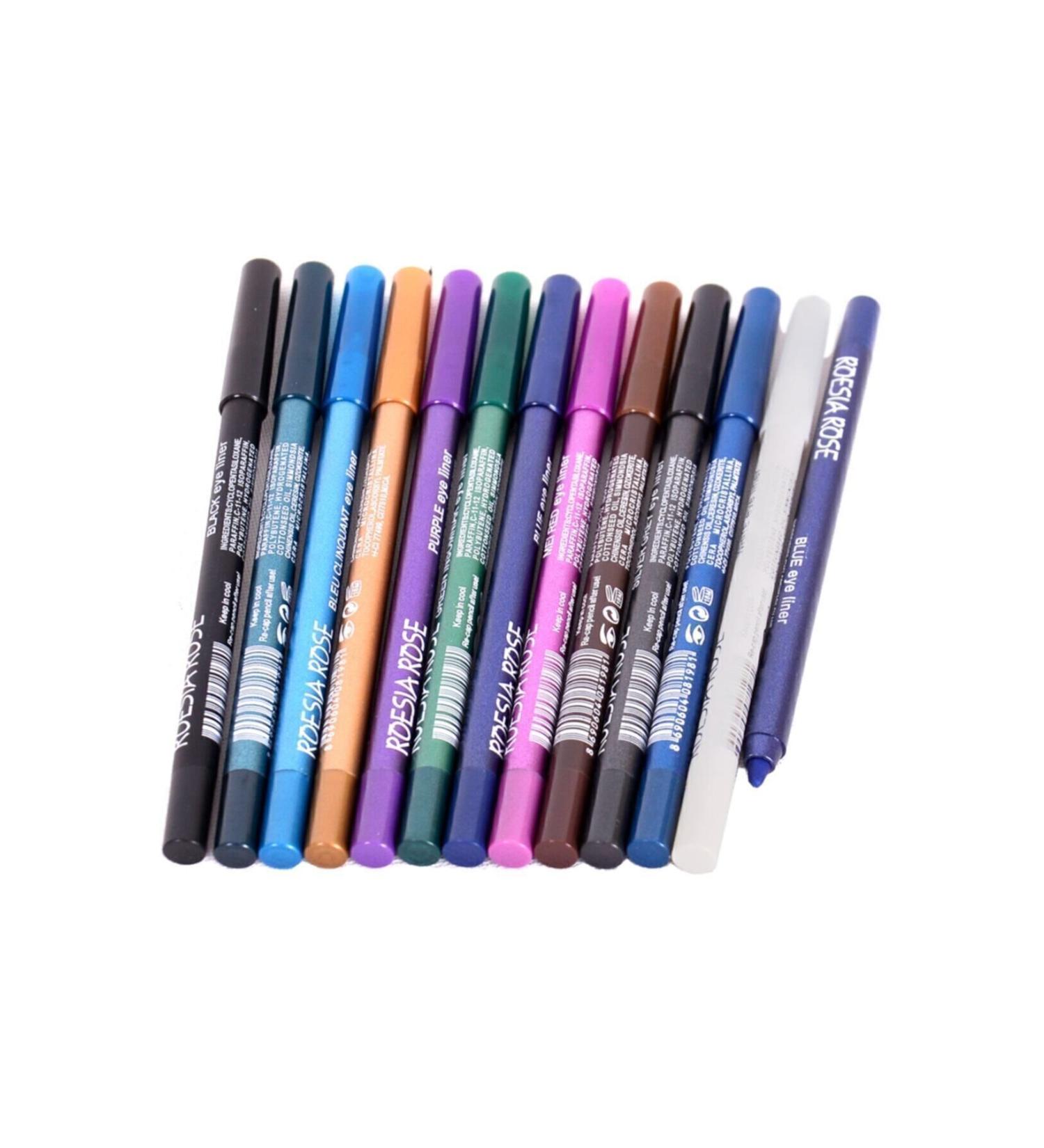 Roesia Rose Cosmetics Oily 12 Colour Eye Pencil