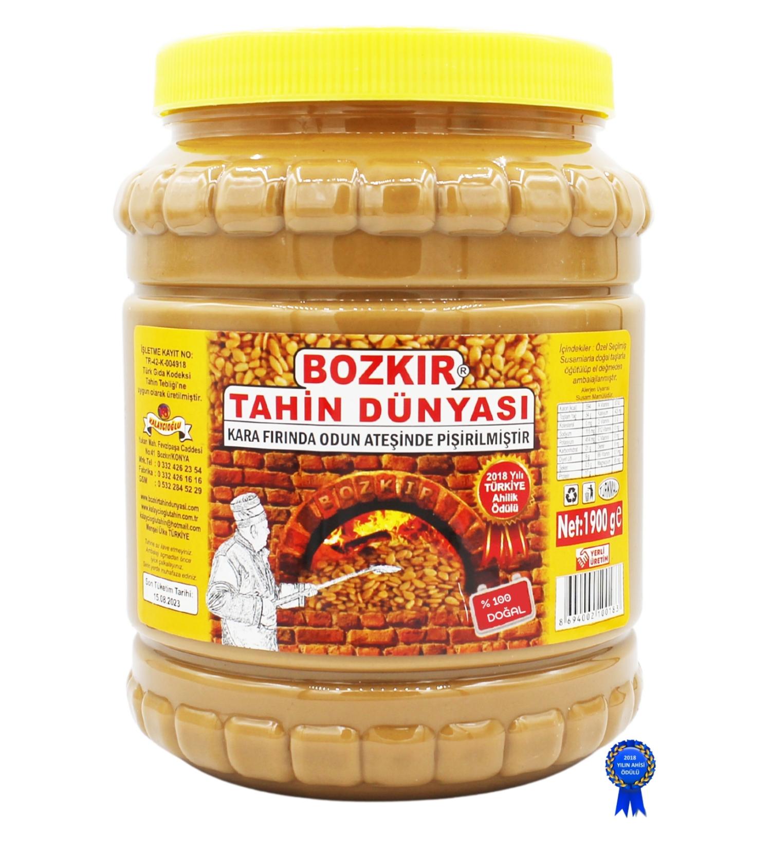 Kalayc o lu Bozk r Tahini World Whole Wheat Bozk r Tahini 1900 Gr.