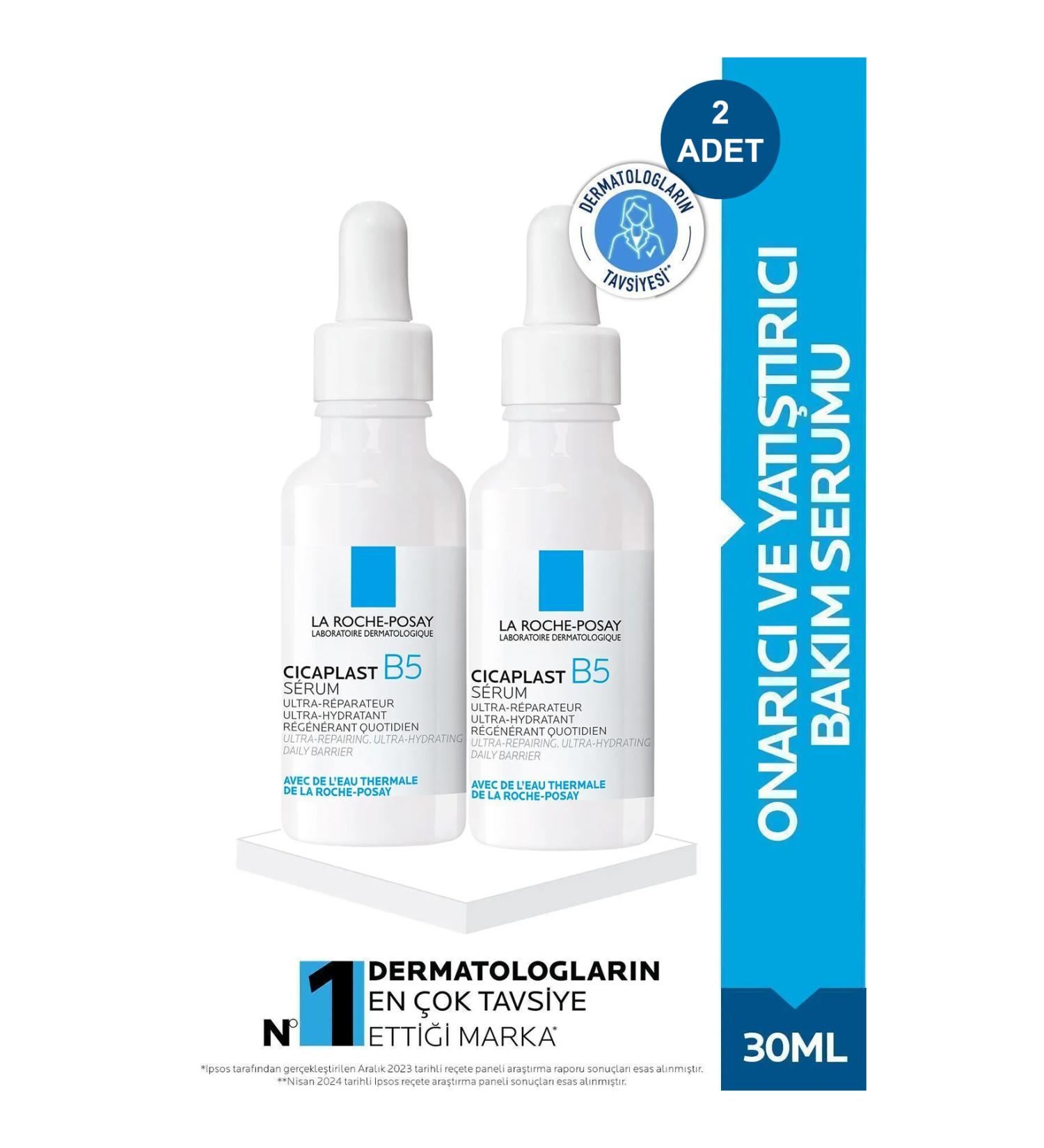 La Roche Posay Cicaplast B5 Serum - Repair Care Serum - 30 ml X 2