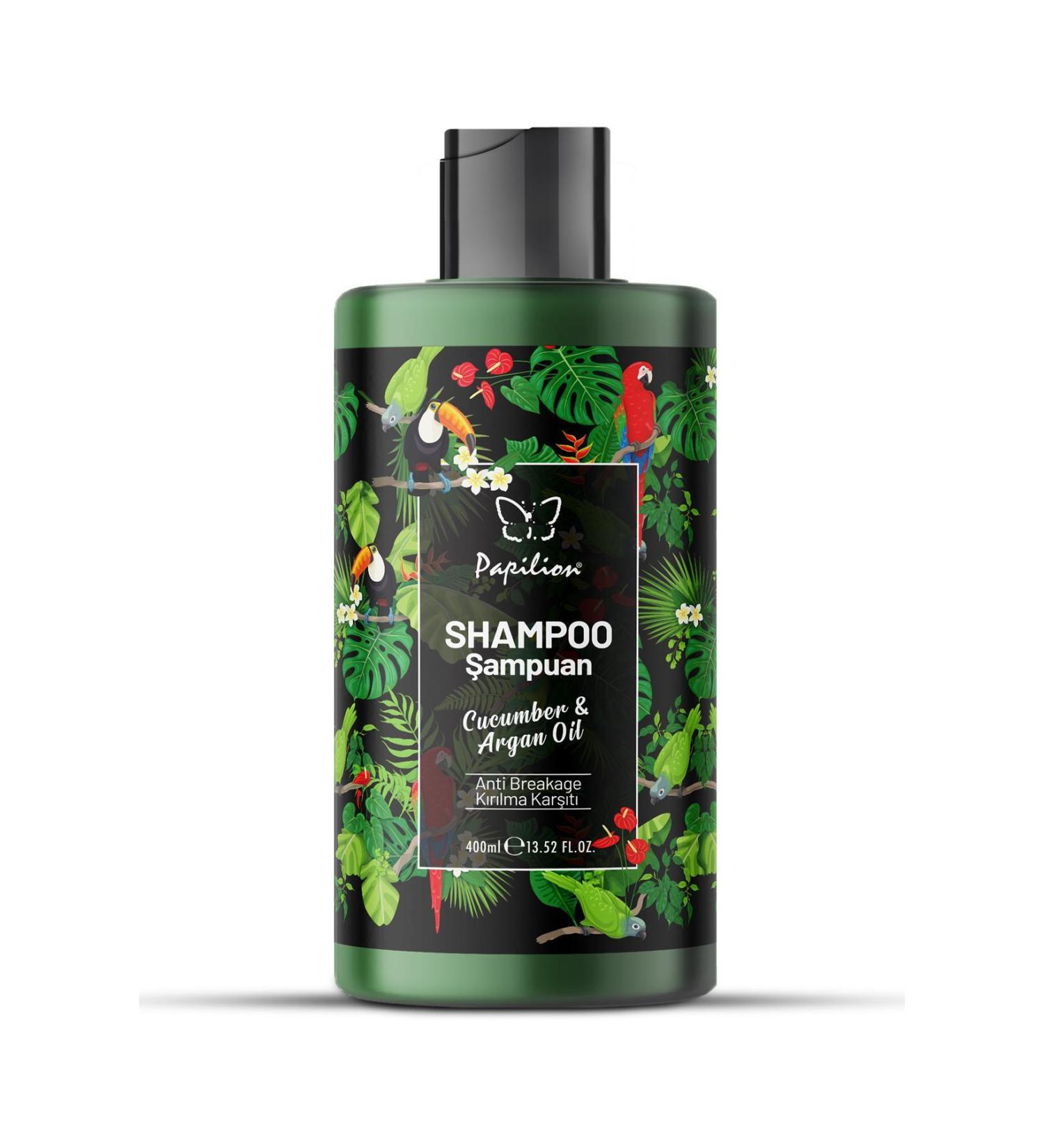 Papilion Cucumber and Argan Oil Essence Hair Shampoo 400 ml