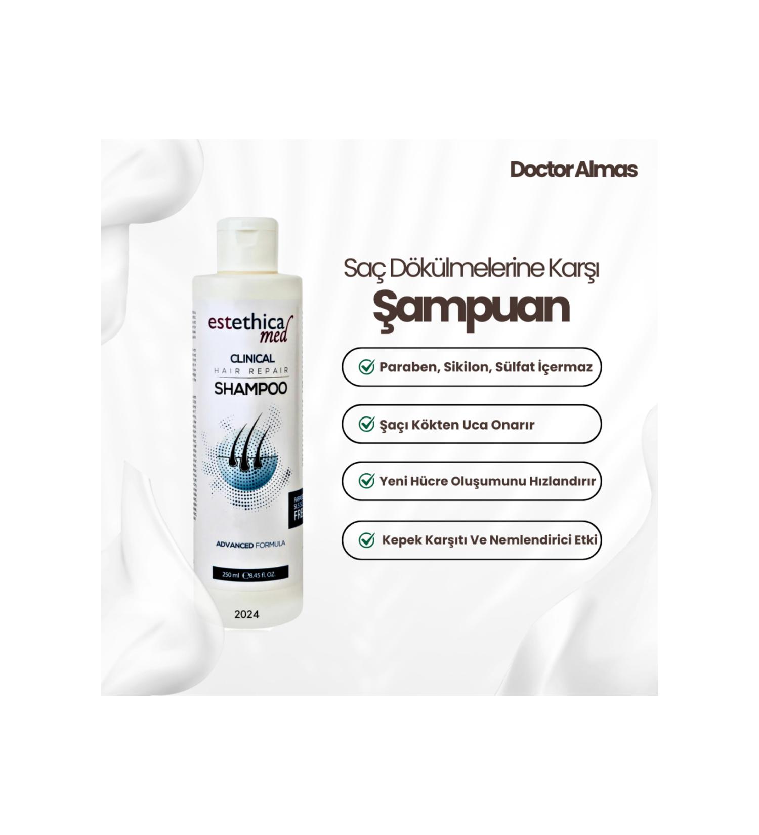 Doctor Almas Estethicamed Anti Hair Loss Shampoo 250 ml - Anti-Dandruff and Moisturizing Effect - Buy Online on GoSupps.com