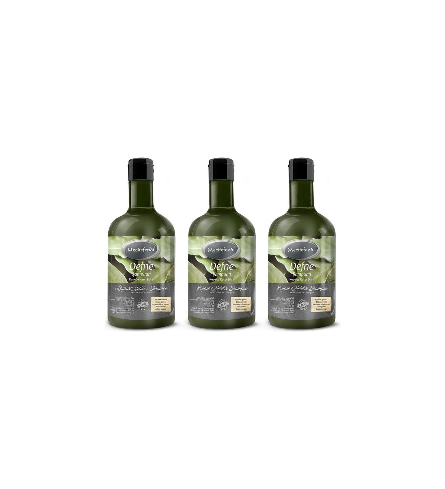 Mecit Efendi Defne Shampoo 400 ml Effective Against Dandruff 3-pack