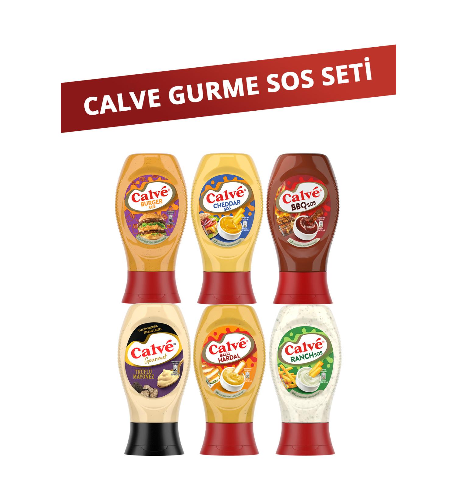 Calve Ranch Sauce + Burger Sauce + Truffle Mayonnaise + Cheddar Sauce + Honey Mustard + BBQ Sauce - Buy Online on GoSupps.com