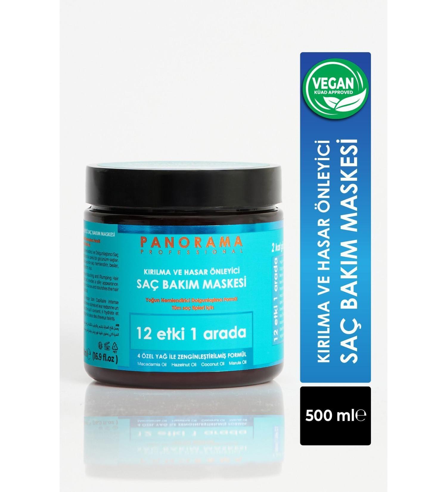 PANORAMA PROFESSIONAL Professional Anti-Breakage and Damage Volumizing Hair Care Mask - 500 Ml / Vegan - Buy Online on GoSupps.com