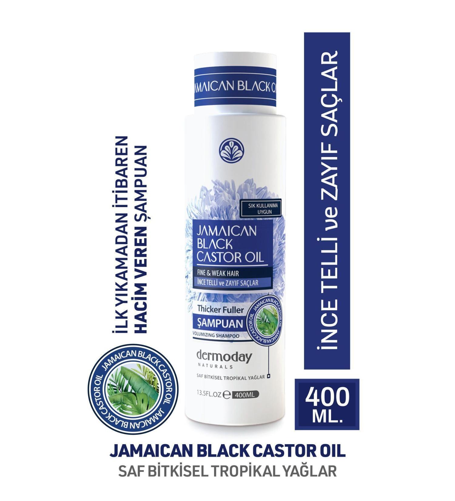 Dermoday Jamaican Black Castor Oil Shampoo 400 ml - Buy Online on GoSupps.com