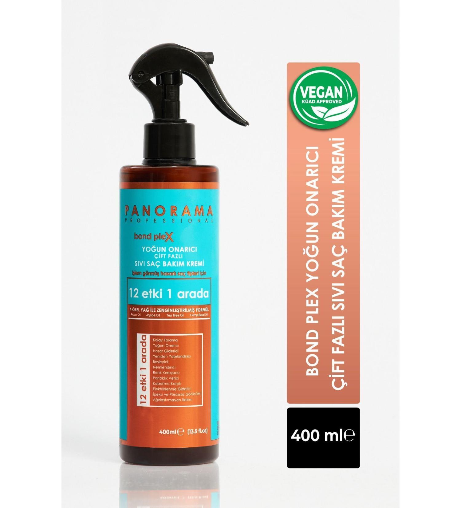 PANORAMA PROFESSIONAL Professional Bond Plex Intensive Repair Dual Phase Liquid Hair Care Cream / 400 Ml / Vegan - Buy Online on GoSupps.com