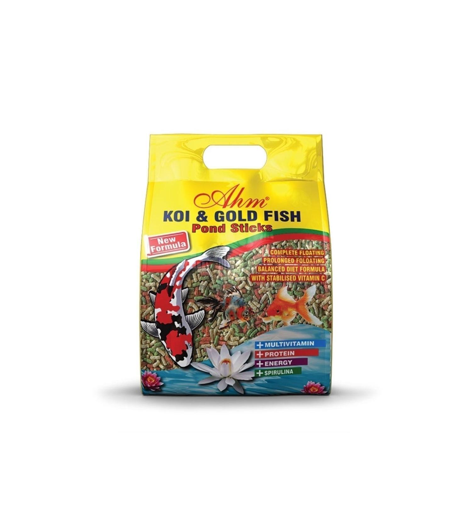 Ahm Mixed Pond Sticks Japanese and Koi Fish Food 1kg