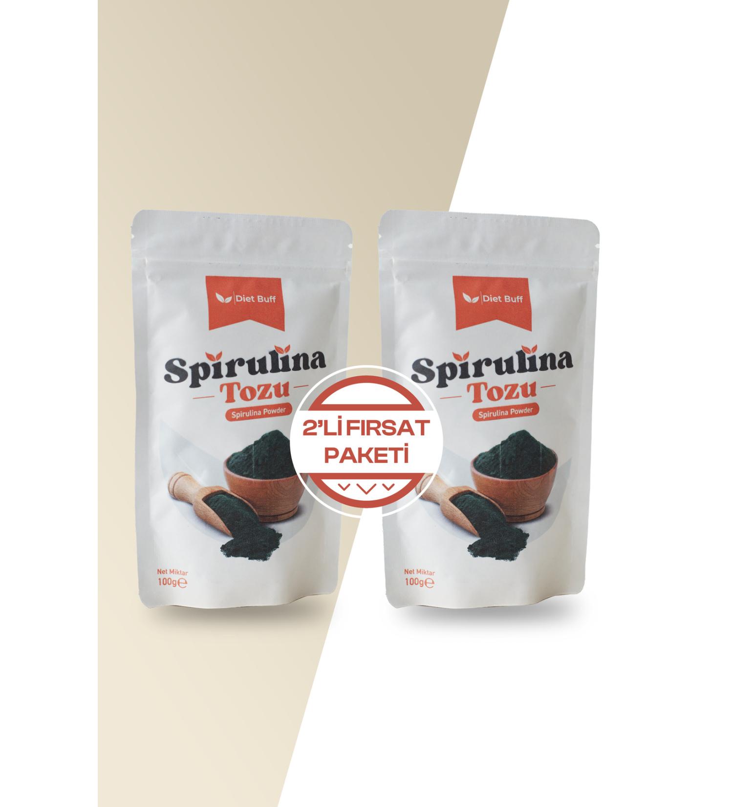Diet Buff Organic Spirulina Powder 100 gr 2 Pack - Buy Online on GoSupps.com