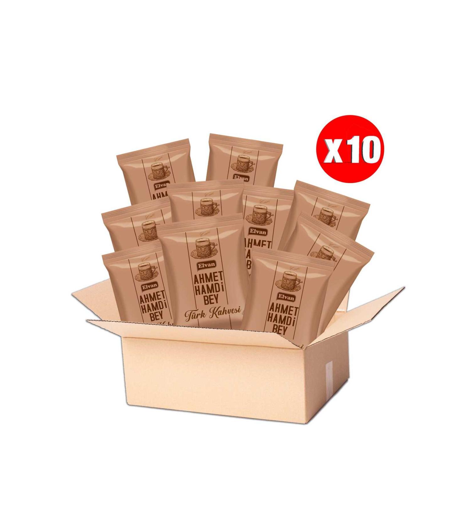 Elvan Ahmet Hamdi Bey Turkish Coffee 100 Gr. (10 Pieces)