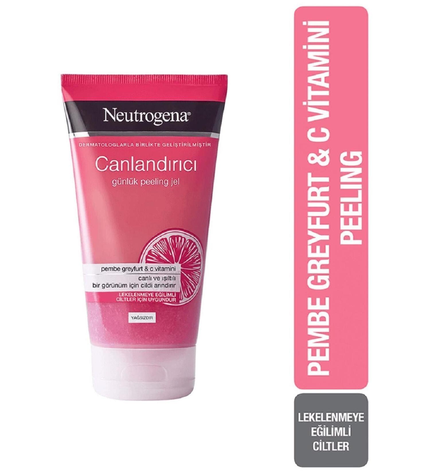 Neutrogena Anti-Acne Cleansing Peeling Gel Pink Grapefruit & Vitamin C Revitalizing 150 Ml