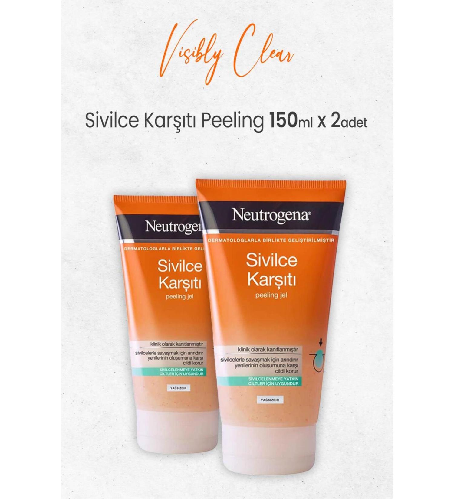 Neutrogena Visibly Clear Anti-Acne Peeling 150 ml X 2 Pieces