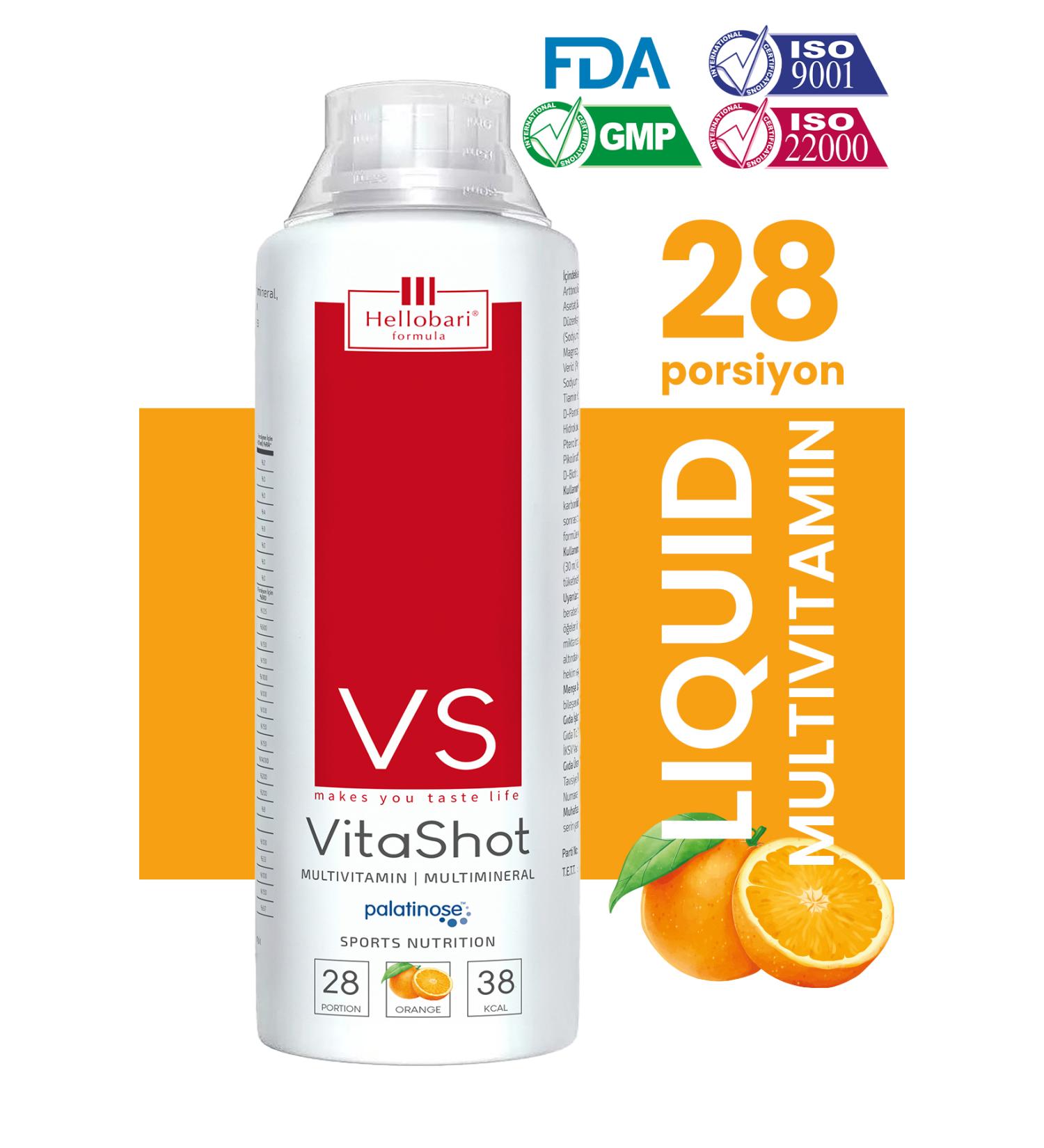Hellobari Formula VitaShot | Multivitamin | Multimineral | 28 Servings | Orange Flavored - Buy Online on GoSupps.com