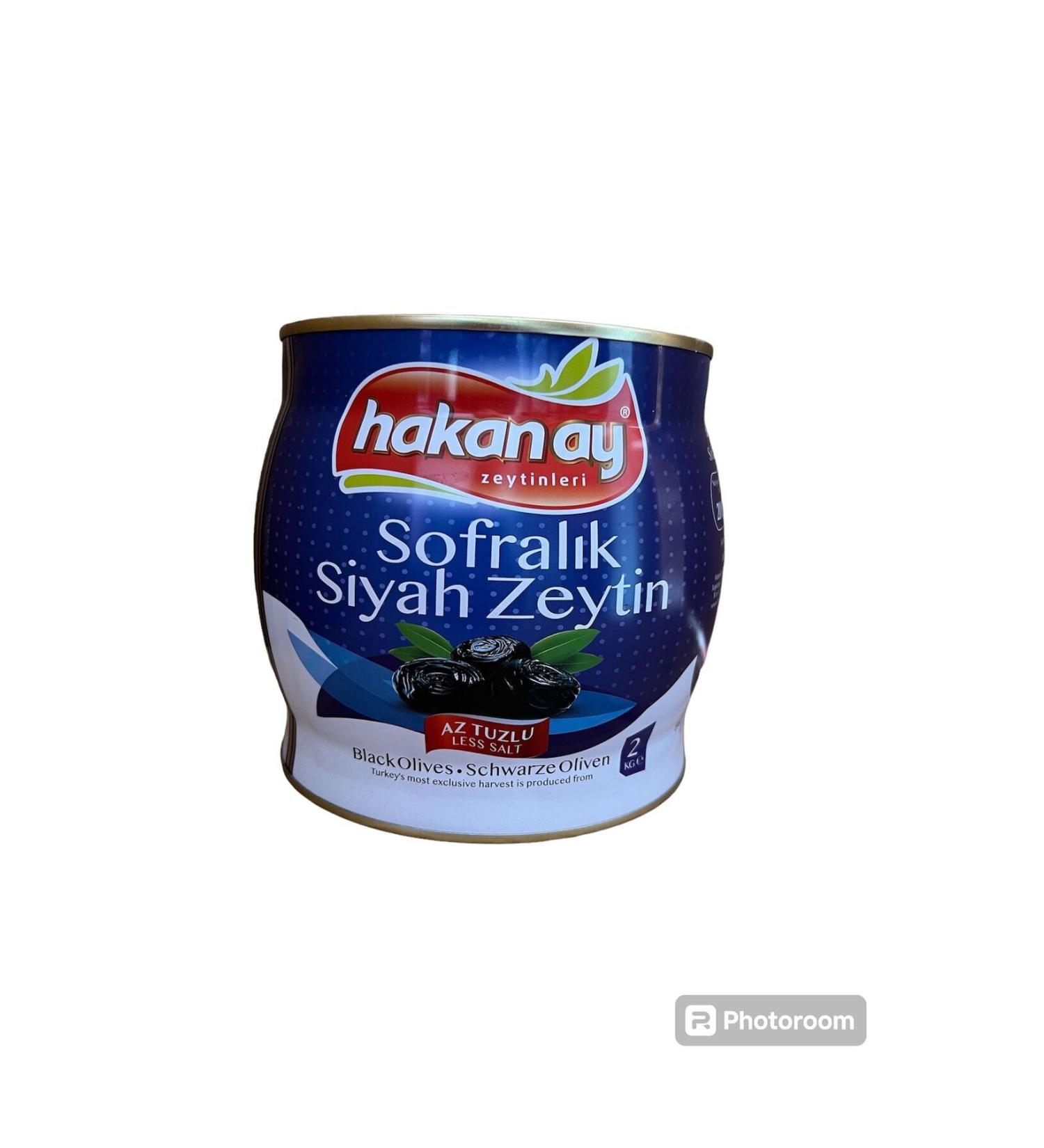 Hakan Ay Gemlik Olives Black Mega Oily Olives 2kg Klb:260-290