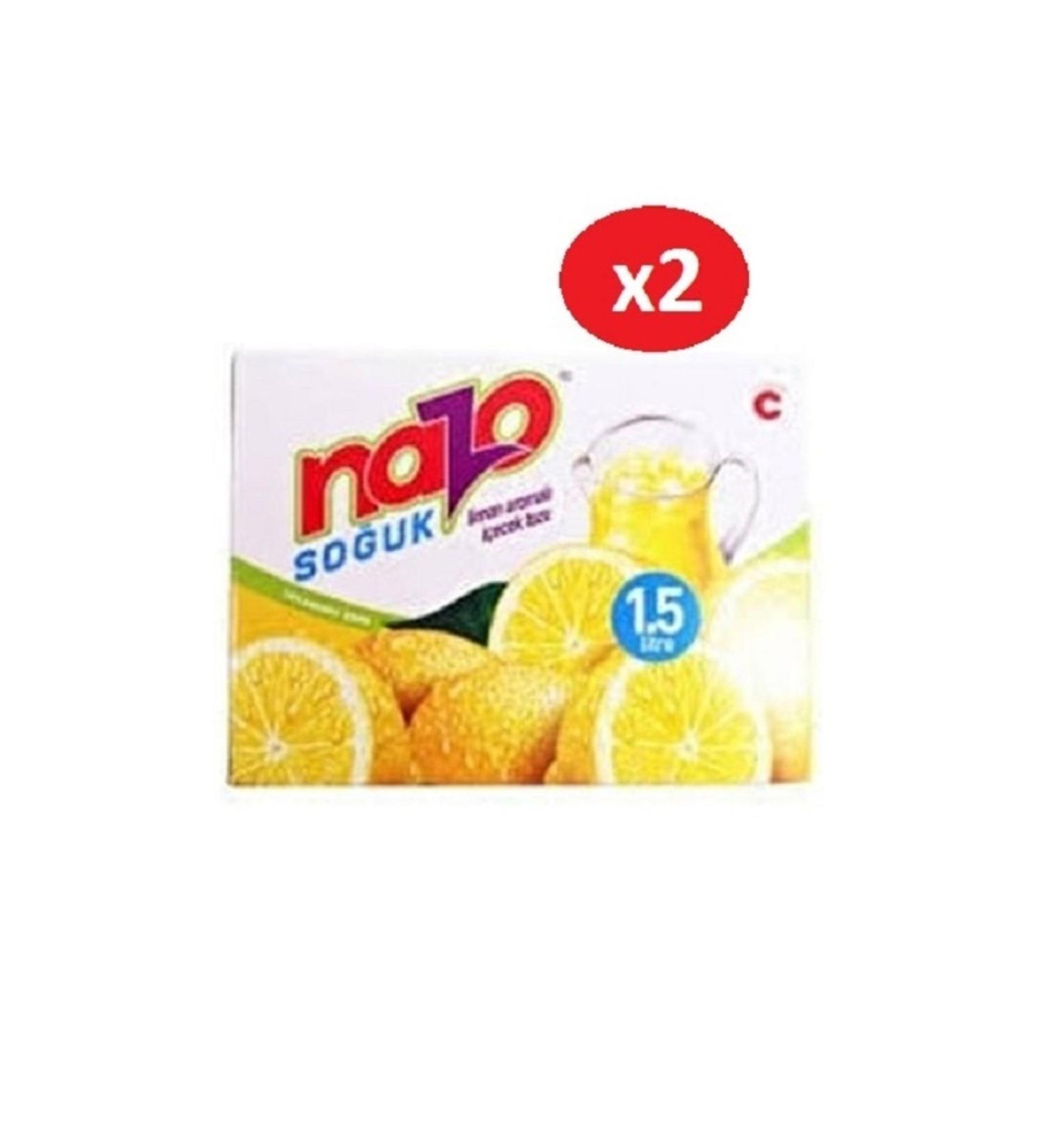 NAZO Lemon Flavored Powder Drink 9 Gr 24 Pieces X 2