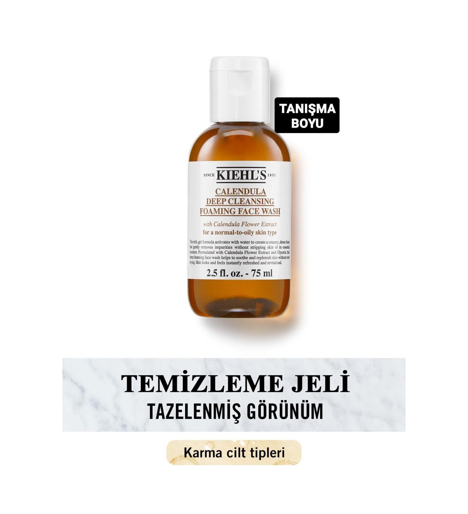 Kiehl's PUR FY NG AND BR GHTEN NG CLEANS NG GEL WITH CALENDULA MAR GOLD EXTRACT 75 ML