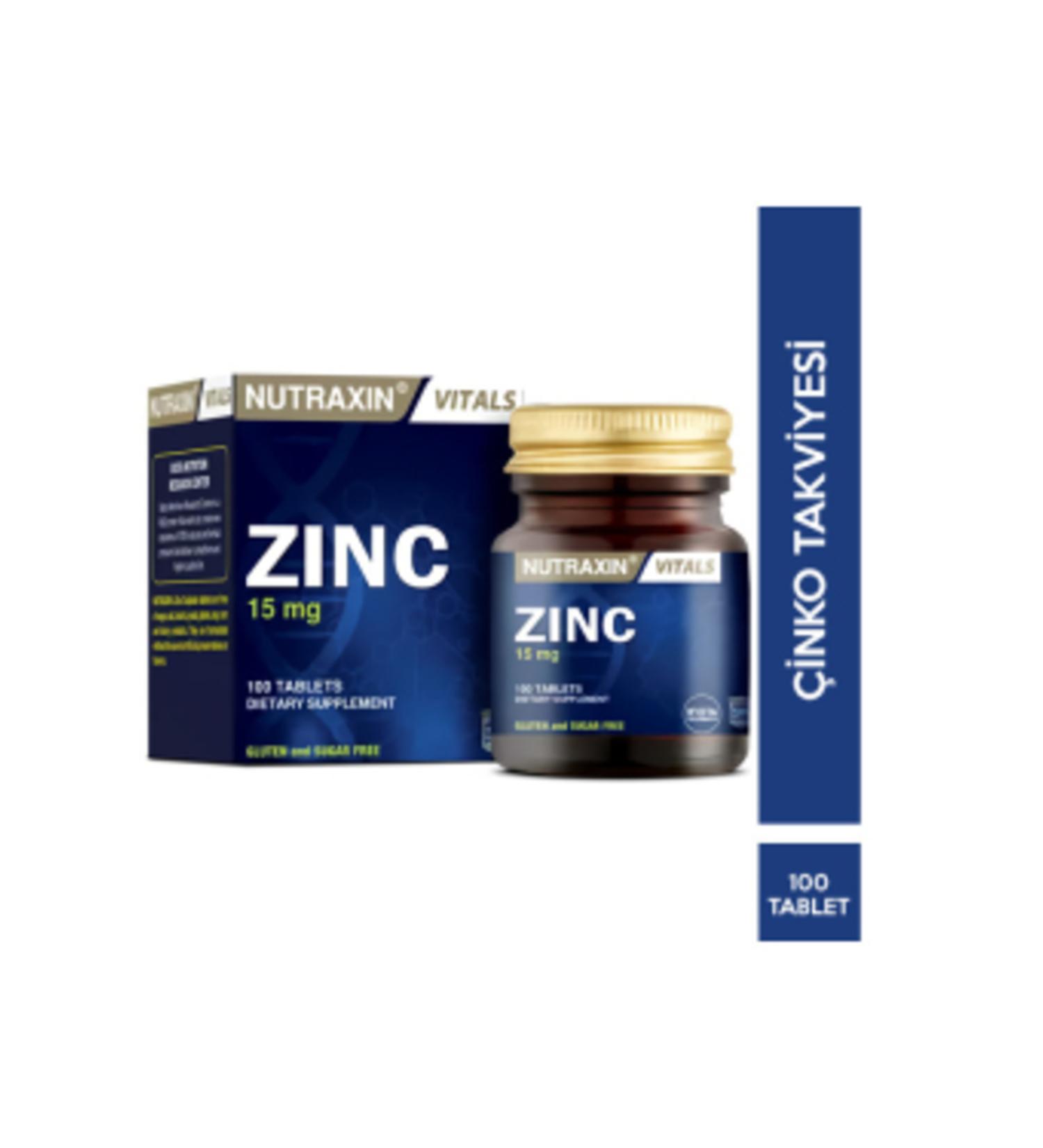 Nutraxin STD Nutraxin Zinc Sulphate 15 mg 100 Tablets Zinc Supplement (SINGLE)