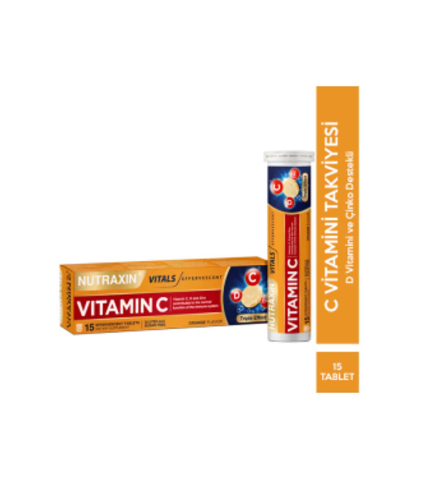 Nutraxin Effervescent Vitamin CD Zinc 15 Tablets (SINGLE)