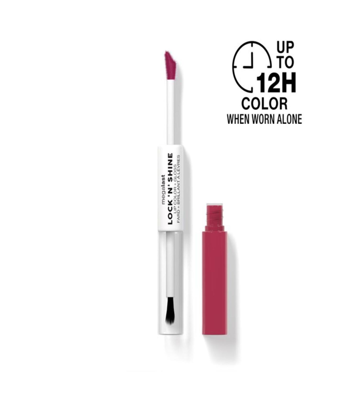 WET N W LD Megalast Lock 'N' Shine 2 in 1 Lip Color + Gloss Megalast Lock 'N' Shine colored lipstick + Shine - Buy Online on GoSupps.com