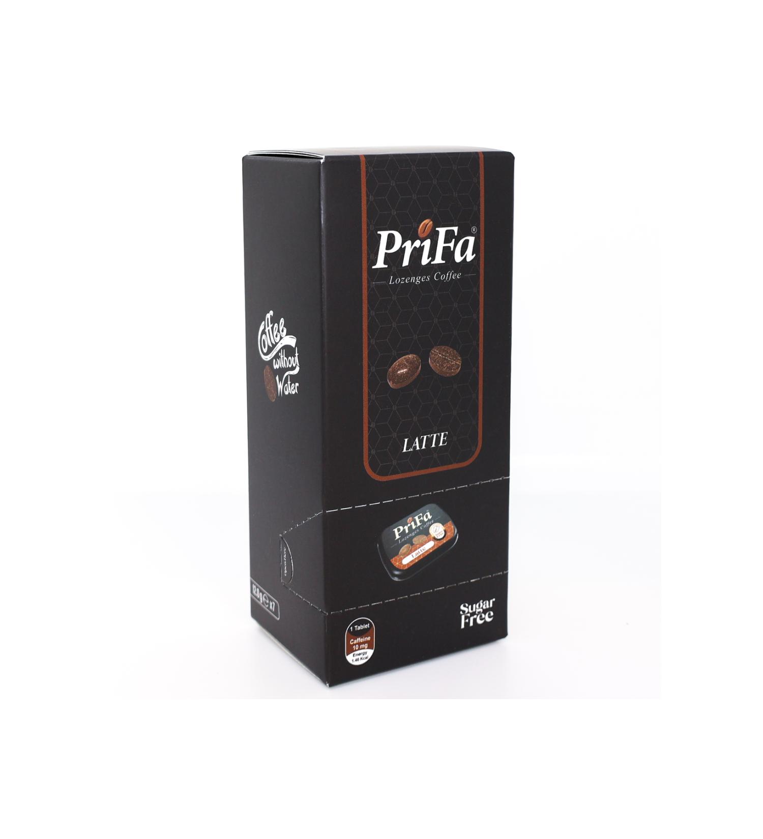 prifa Coffee Tablets | Latte | Sugar Free | Vegan | Emergency Coffee | Real Absorbable Coffee 7X25
