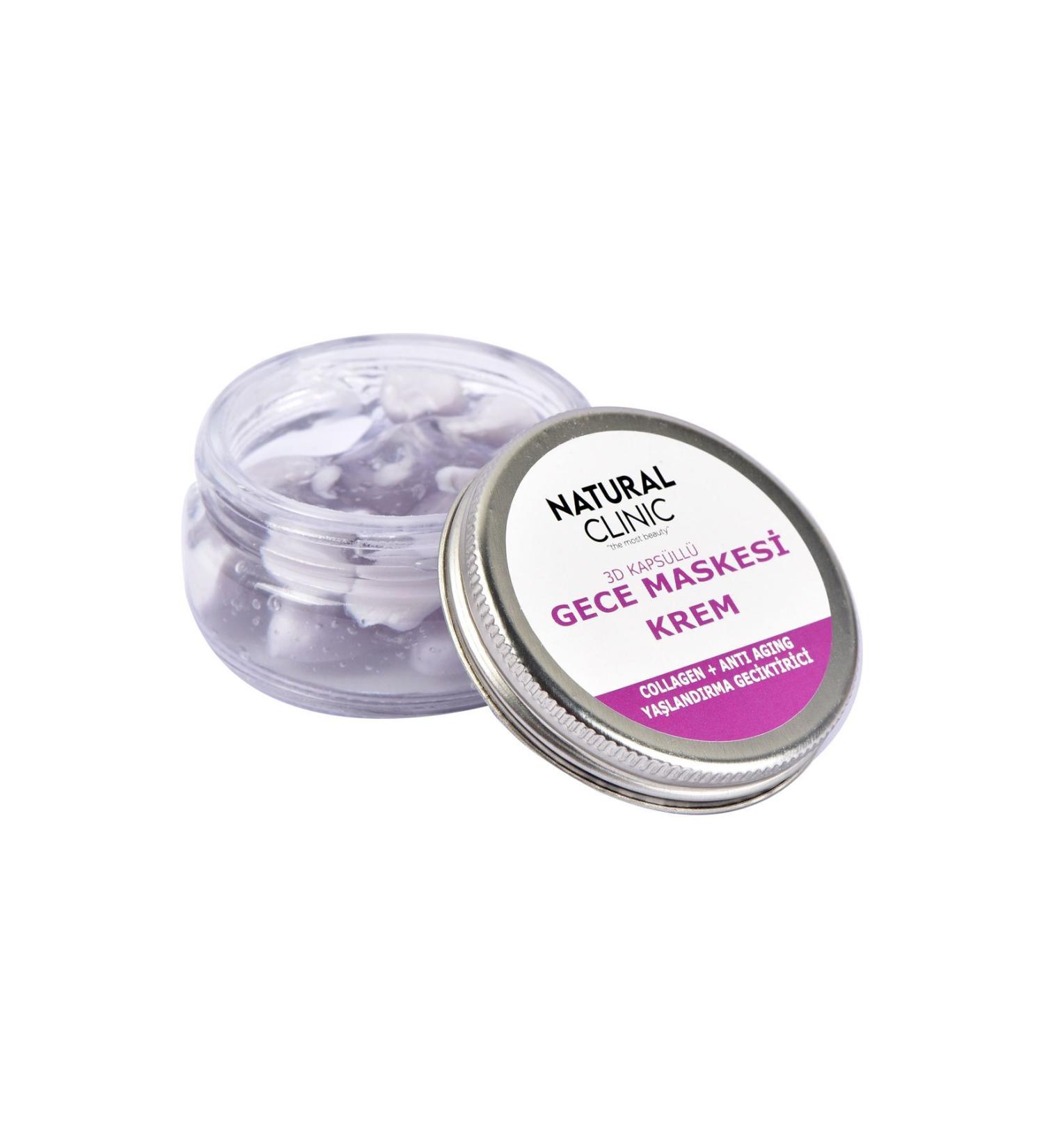 NATURAL CLINIC 3D Capsule Collagen Anti-Aging Night Mask - Buy Online on GoSupps.com