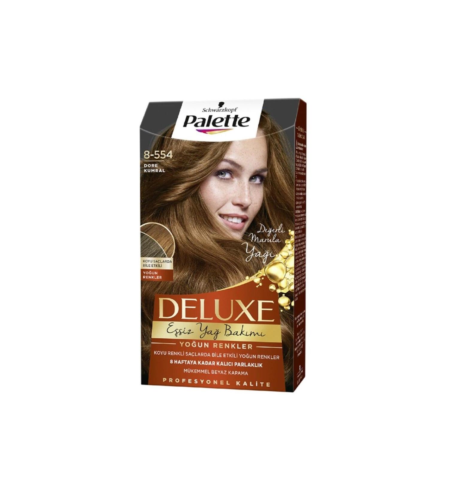 Palette Deluxe Hair Dye 8.554 Dore Blonde X 3 Pieces