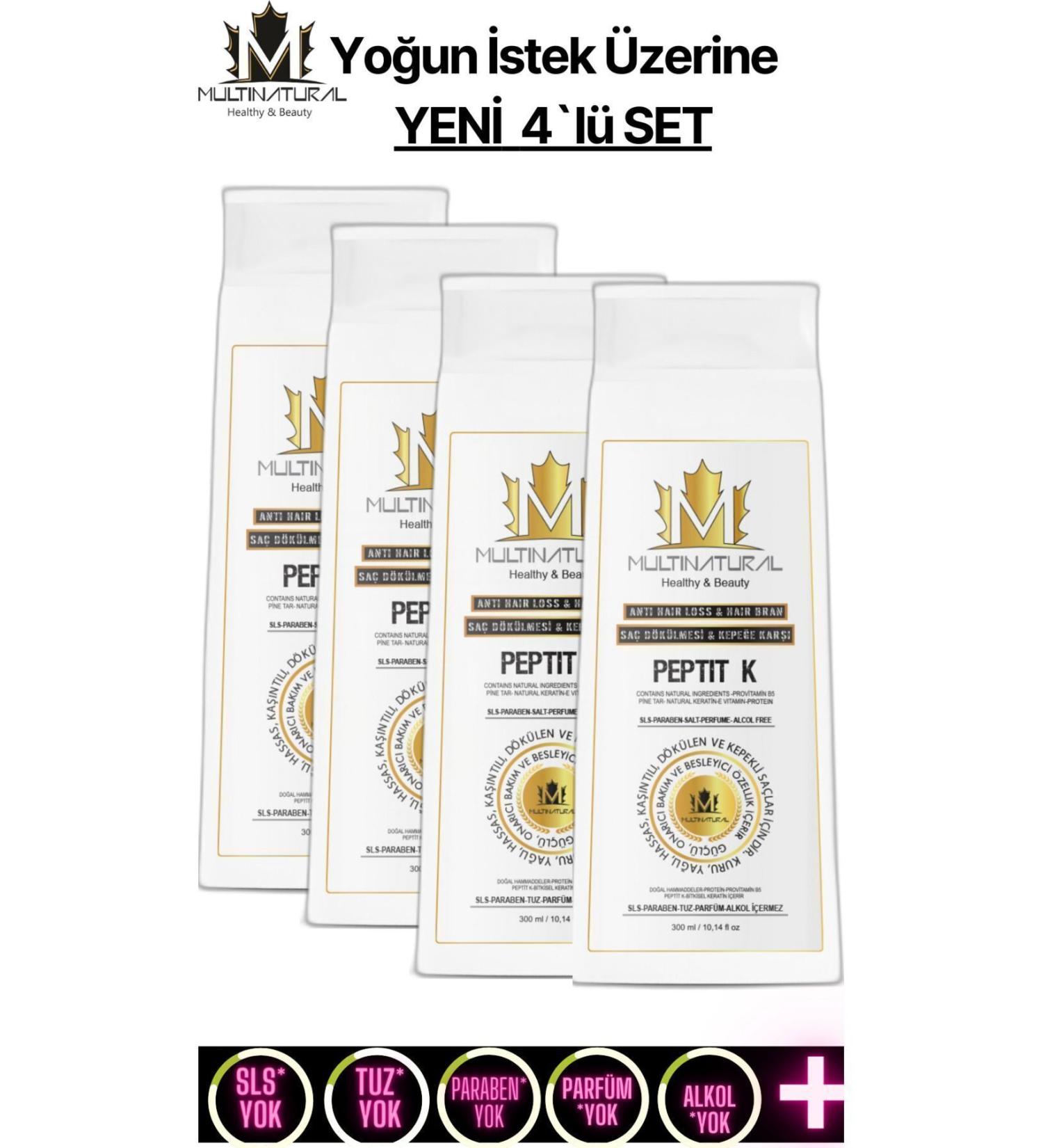 multinatural Dandruff Itching Hair Loss Shampoo Flaking Shampoo Organic 4 Pieces Eczema -x Series - Buy Online on GoSupps.com