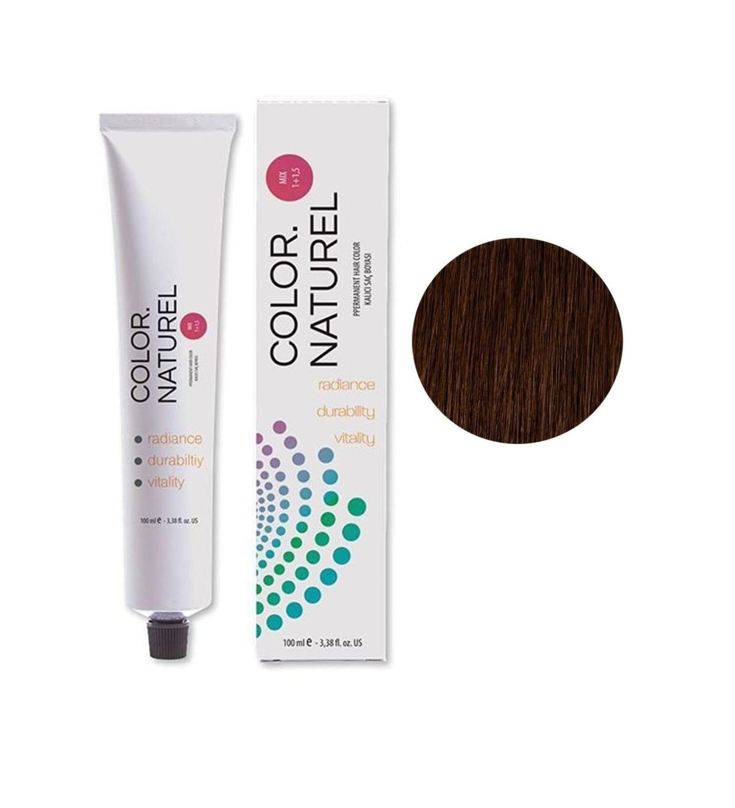 Color Naturel Permanent Hair Dye 100 Ml 6.75 Warm Chestnut