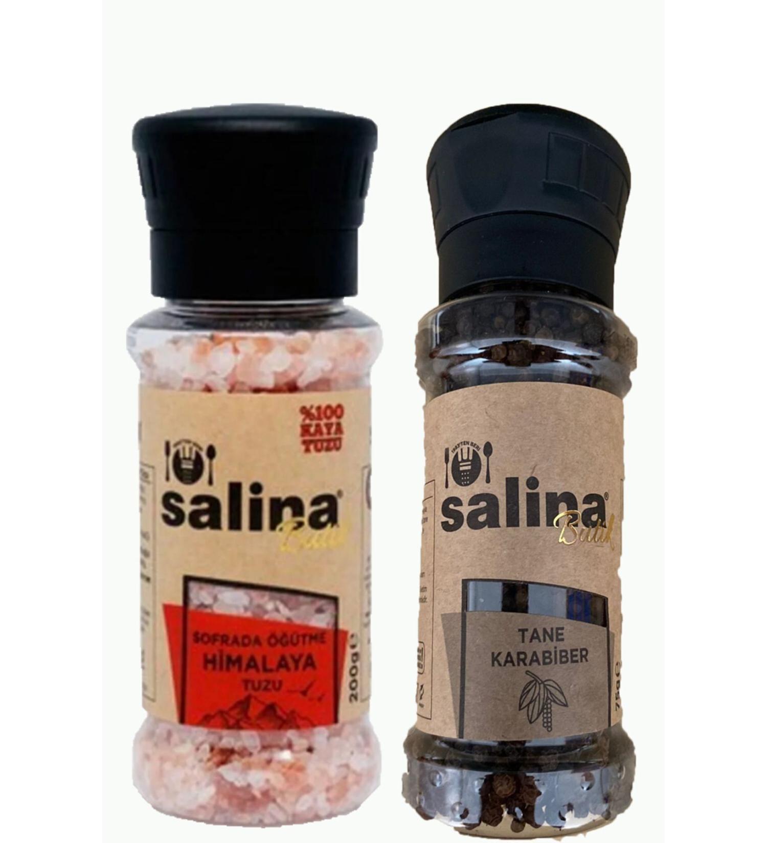 Salina SALINA HIMALAYAN SALT 200GR + BLACK PEPPER 75GR