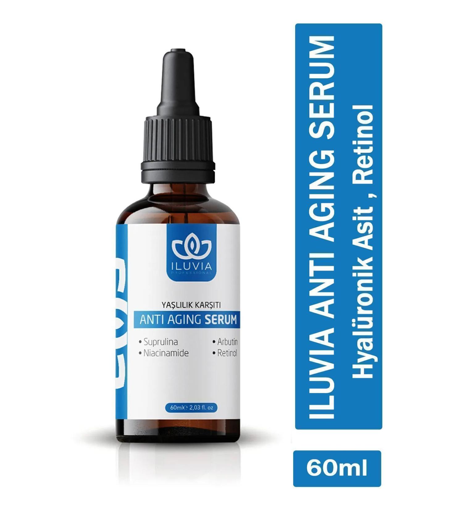 iluvia Anti-Aging and Anti-Wrinkle Skin Serum 60 ml (Retinol Hyaluronic Acid B3) - Buy Online on GoSupps.com