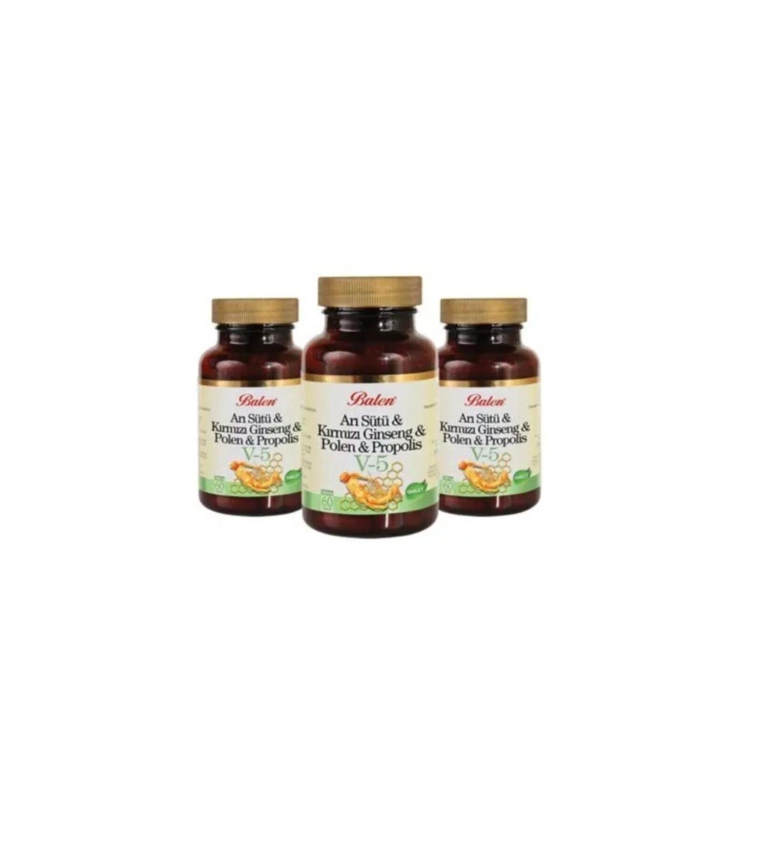 Balen (v5) Royal Jelly & Red Ginseng & Pollen & Propolis Tablet X 3 Pieces