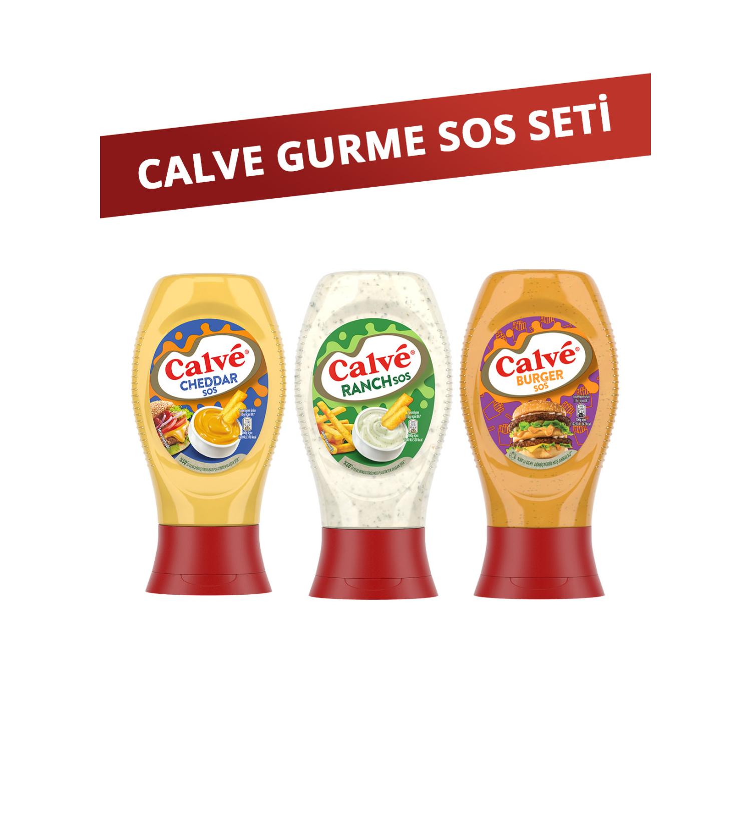 Calve Ranch Sauce 245g + Cheddar Sauce 240g + Burger Sauce 245g - Buy Online on GoSupps.com