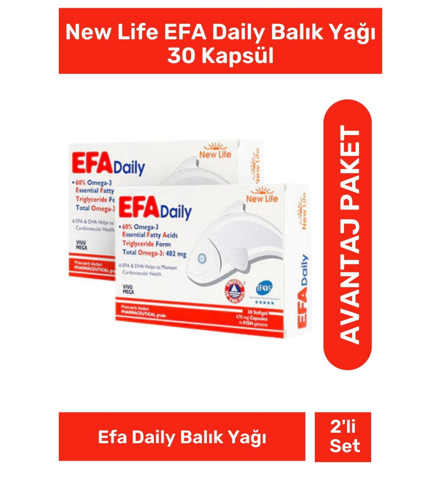 New Life Newlife Efa Daily 30 Capsules Fish Oil 2 Boxes