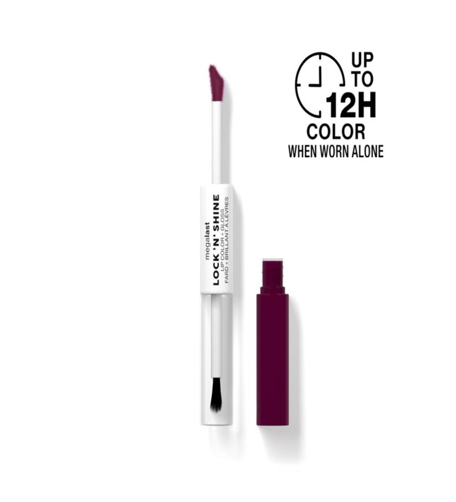 WET N W LD Megalast Lock 'N' Shine 2 in 1 Lip Color + Gloss Megalast Lock 'N' Shine colored lipstick + Shine - Buy Online on GoSupps.com