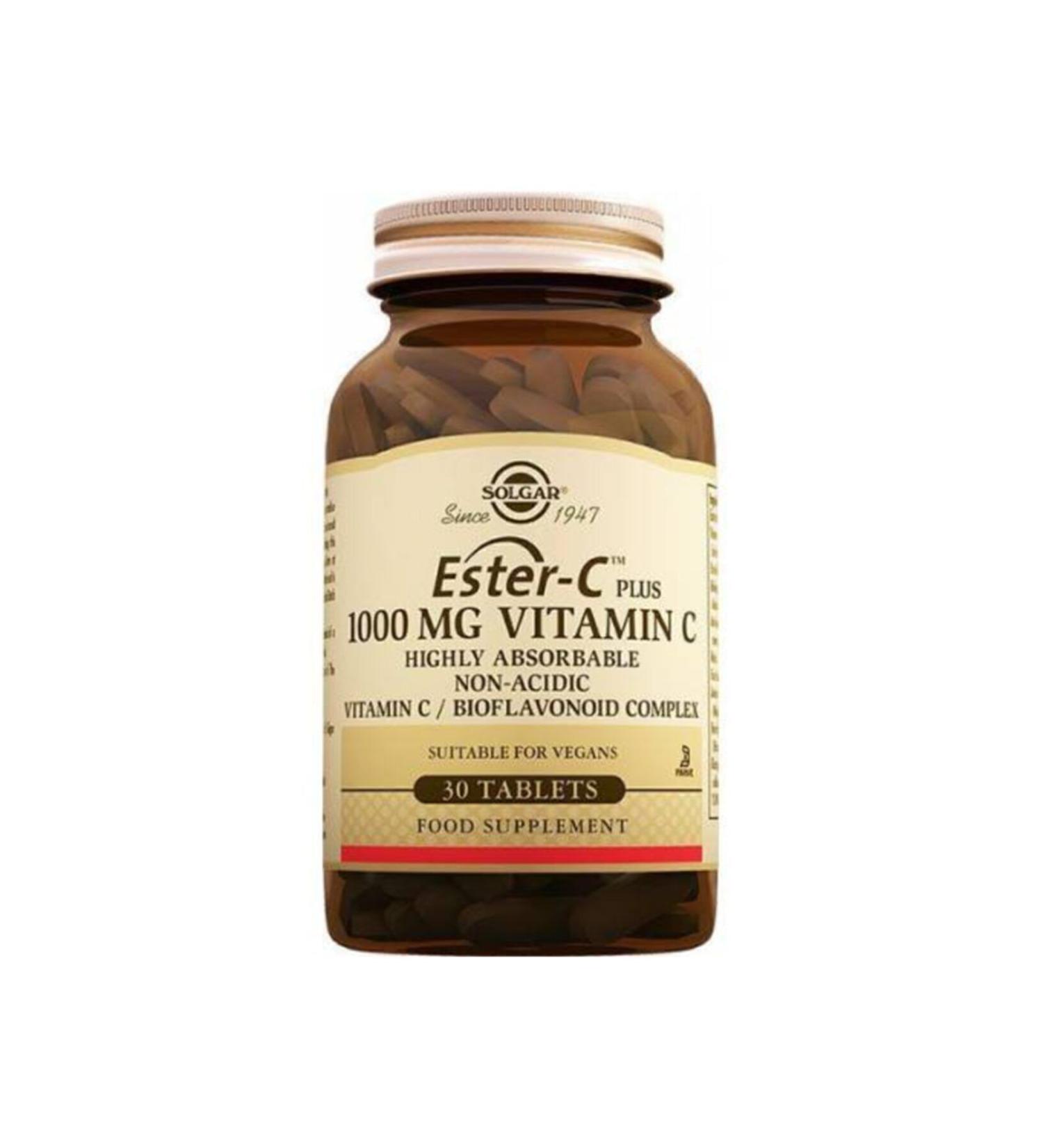 Solgar Ester-c Plus 1000 Mg 30 Tablets