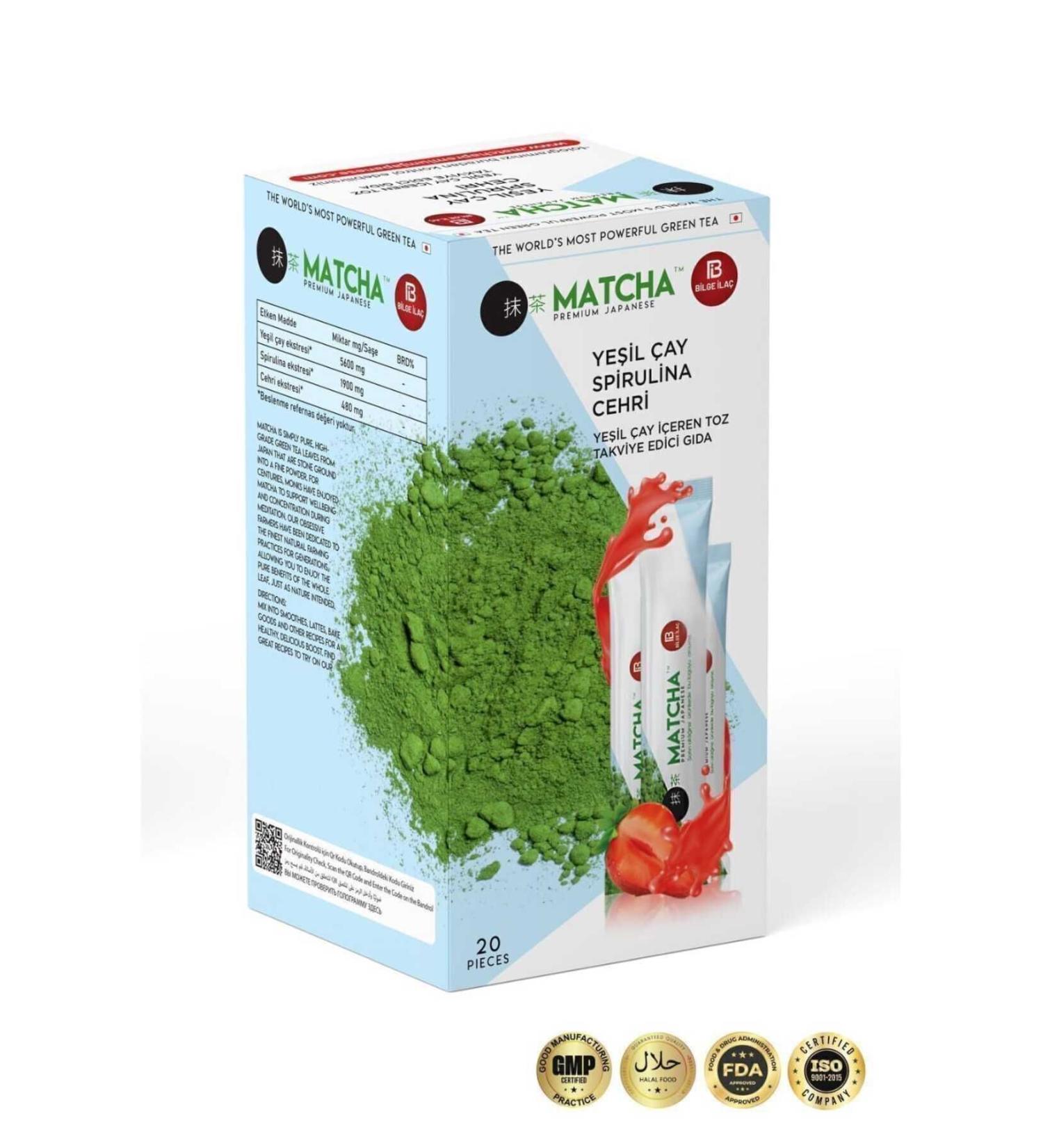 Bilge la Matcha Premium Japanese Macha Tea Strawberry Flavored