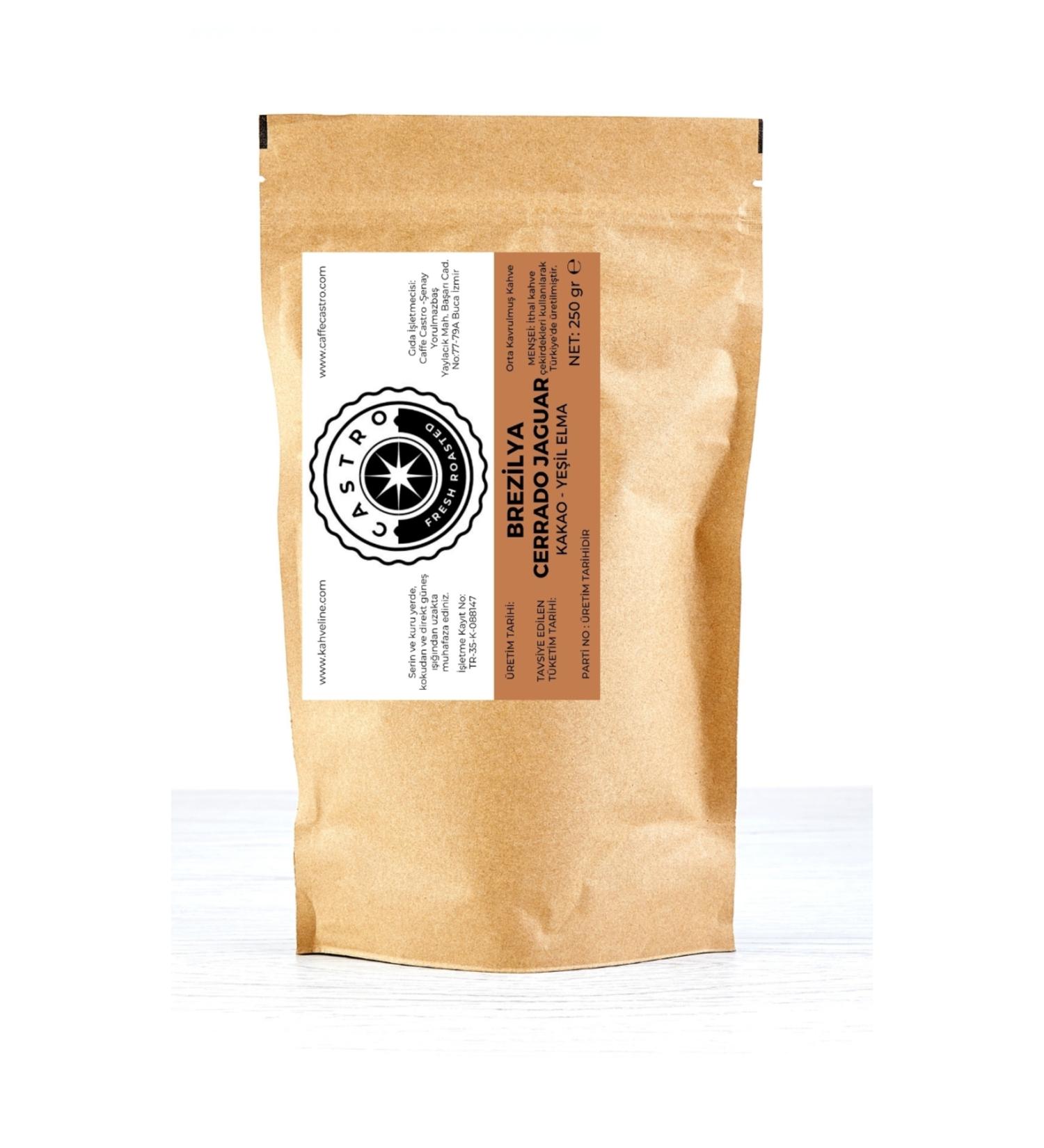 Castro Brazil Cerrado Jaguar Coffee 250 Gr.